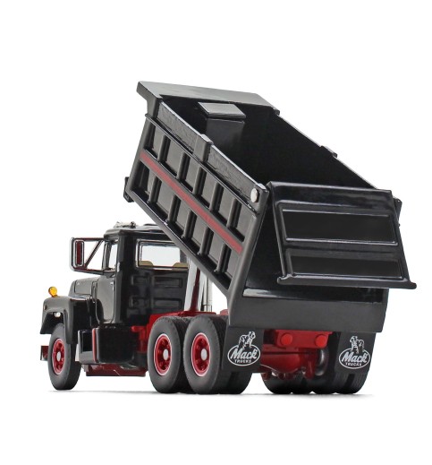 Mack R Model Black & Red Dump Truck Diecast Mack R Model Black & Red Dump Truck Diecast