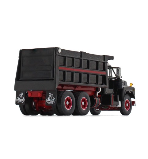 Mack R Model Black & Red Dump Truck Diecast Mack R Model Black & Red Dump Truck Diecast
