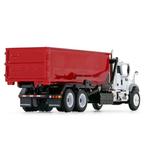 Mack Granite Red & White Rolloff Diecast Mack Granite Red & White Rolloff Diecast