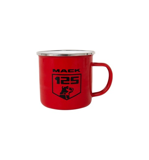 Mack 125th Anniversary Red Enamel Mug Mack 125th Anniversary Red Enamel Mug