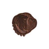 Retro Bulldog Leather Coaster