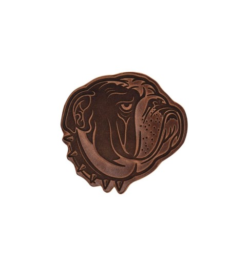 Retro Bulldog Leather Coaster Retro Bulldog Leather Coaster