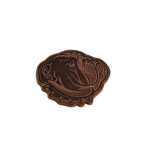 Retro Bulldog Leather Coaster Retro Bulldog Leather Coaster