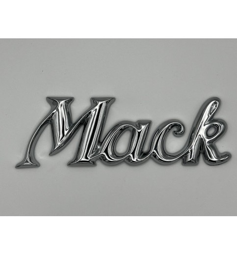 Chrome Mack Script Emblem