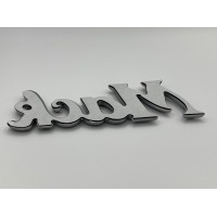 Chrome Mack Script Emblem