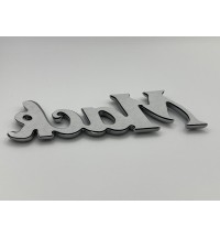 Chrome Mack Script Emblem