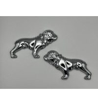 Chrome Half Dog Emblem Set
