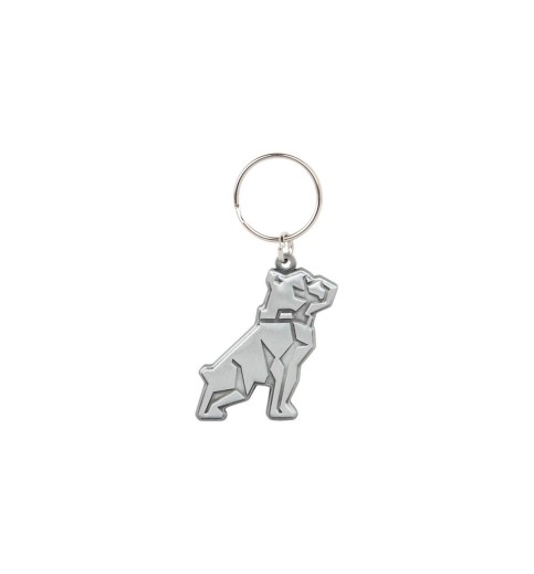 ANTIQUE NICKEL BULLDOG KEYCHAIN ANTIQUE NICKEL BULLDOG KEYCHAIN