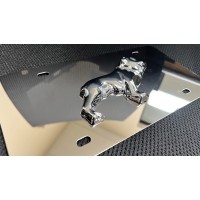 Mirror Finish 3D Bulldog Stainless Steel License Plate