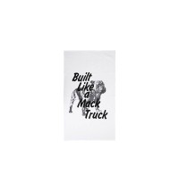 Built Like a Mack Truck White Beach Towel