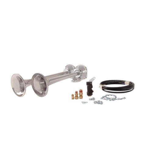 Dual Chrome Trumpet Air Horn Kit Dual Chrome Trumpet Air Horn Kit