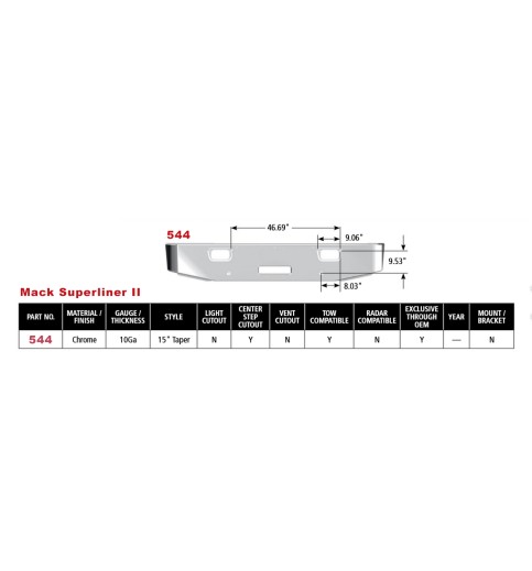 Superliner II Chrome Bumper