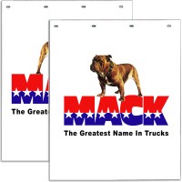 White Mud Flap Set with MACK USA Logo 30 inch White Mud Flap Set with MACK USA Logo 30 inch