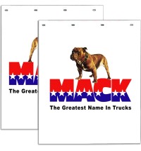 White Mud Flap Set with MACK USA Logo 30 inch White Mud Flap Set with MACK USA Logo 30 inch