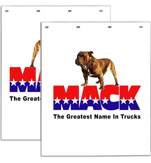 White Mud Flap Set with MACK USA Logo 30 inch White Mud Flap Set with MACK USA Logo 30 inch