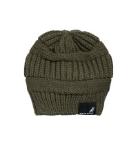 Ladies Green Ponytail Beanie