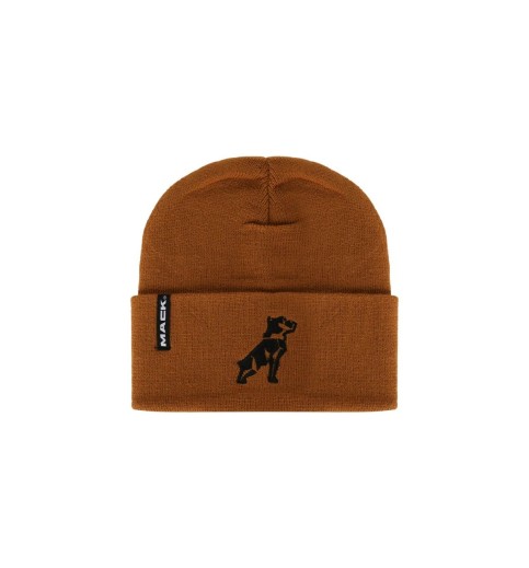 Brown Duck Mack Bulldog Knit Beanie