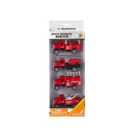 Kids Mack Fire Rescue Truck 4-Pack