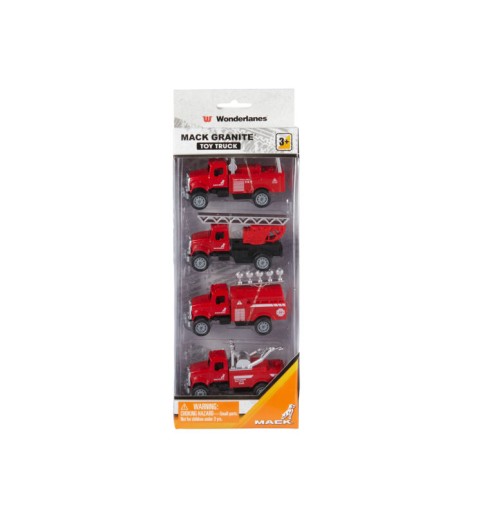 Kids Mack Fire Rescue Truck 4-Pack