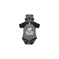 Granite Heather Bulldog Tough Hooded Onesie