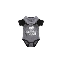 Granite Heather Bulldog Tough Hooded Onesie