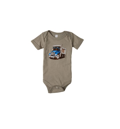 Mack Granite Grey Onesie Mack Granite Grey Onesie