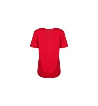 Ladies Red Sequin Bulldog T-shirt