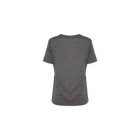 Ladies Deep Heather Grey Sequin Bulldog T-shirt