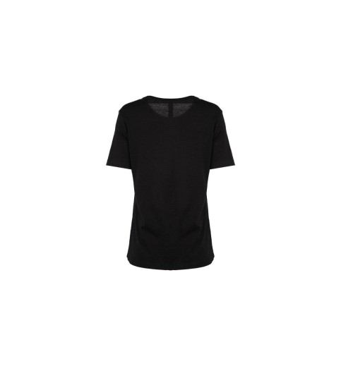 Ladies Black Sequin Bulldog T-shirt