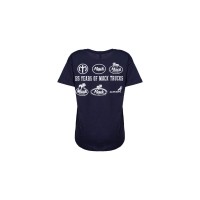 125th Anniversary Mack Logo Navy Ladies T-shirt