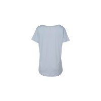 Cursive Bulldog Tough Blue Fog Scoop Neck T-shirt
