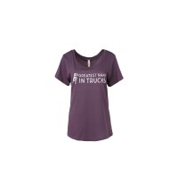 Greatest Name in Trucks Violet Scoop Neck T-shirt