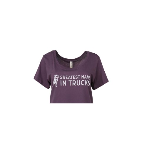 Greatest Name in Trucks Violet Scoop Neck T-shirt Greatest Name in Trucks Violet Scoop Neck T-shirt