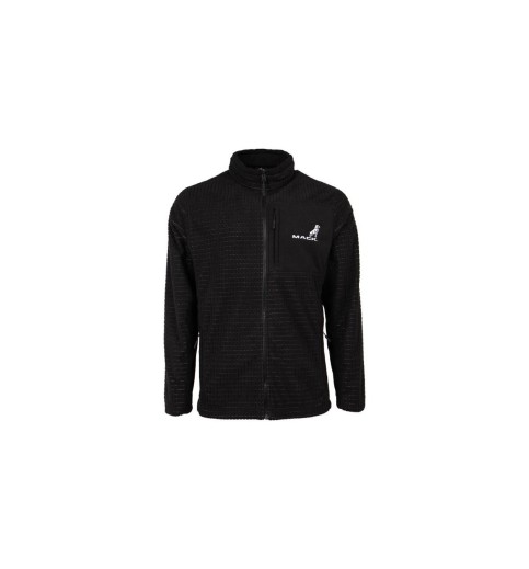 Mack Black Textured Fleece Jacket Mack Black Textured Fleece Jacket