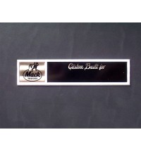 Custom Built Dash Plaque Custom Built Dash Plaque