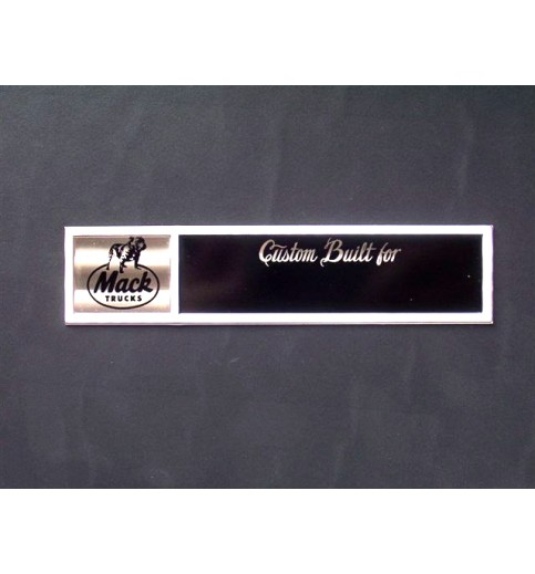 Custom Built Dash Plaque Custom Built Dash Plaque