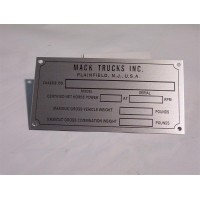 Blank VIN Plate Blank VIN Plate