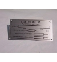 Blank VIN Plate Blank VIN Plate