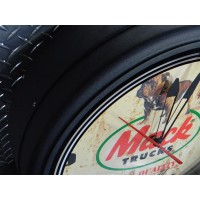 20" Mack Logo Neon Clock (Black)