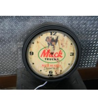 20" Mack Logo Neon Clock (Black)