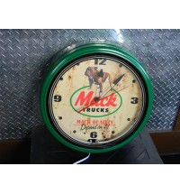 20" Mack Logo Neon Clock (Green) 20" Mack Logo Neon Clock (Green)