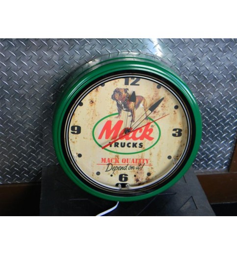 20" Mack Logo Neon Clock (Green) 20" Mack Logo Neon Clock (Green)