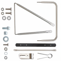 R-Model Stainless Mirror Arm Set Left Side Aftermarket